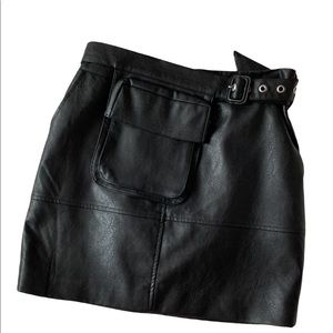 Urban Outfitters Leather Skirt with Belt Bag {size: small}